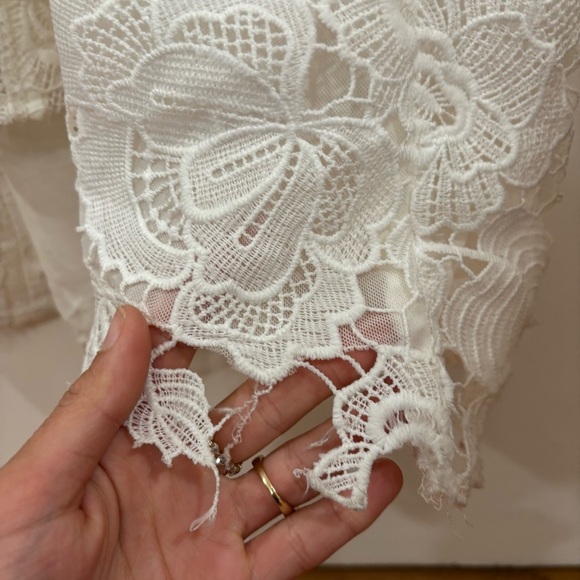 Rococo Sand | X Revolve Paris Lace Gown In White Strapless Size Small NEW - Picture 4 of 11